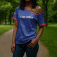 Custom Cape Verde Football Cross Shoulder Shirt Come On Tubaroes Azuis - Blue