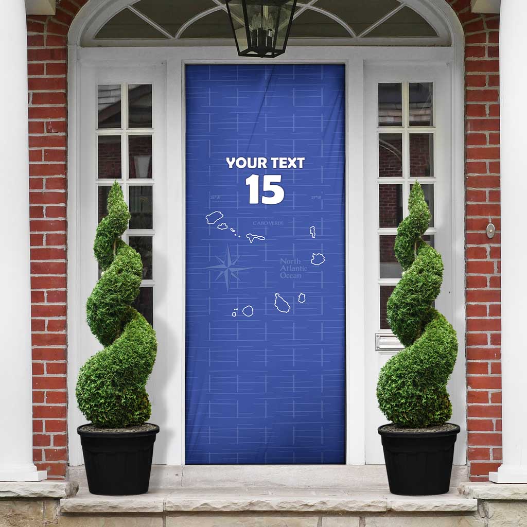 Custom Cape Verde Football Door Cover Come On Tubaroes Azuis - Blue