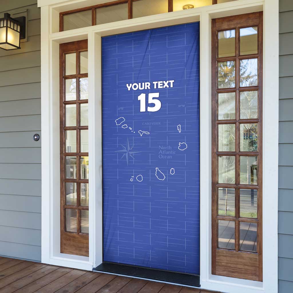Custom Cape Verde Football Door Cover Come On Tubaroes Azuis - Blue