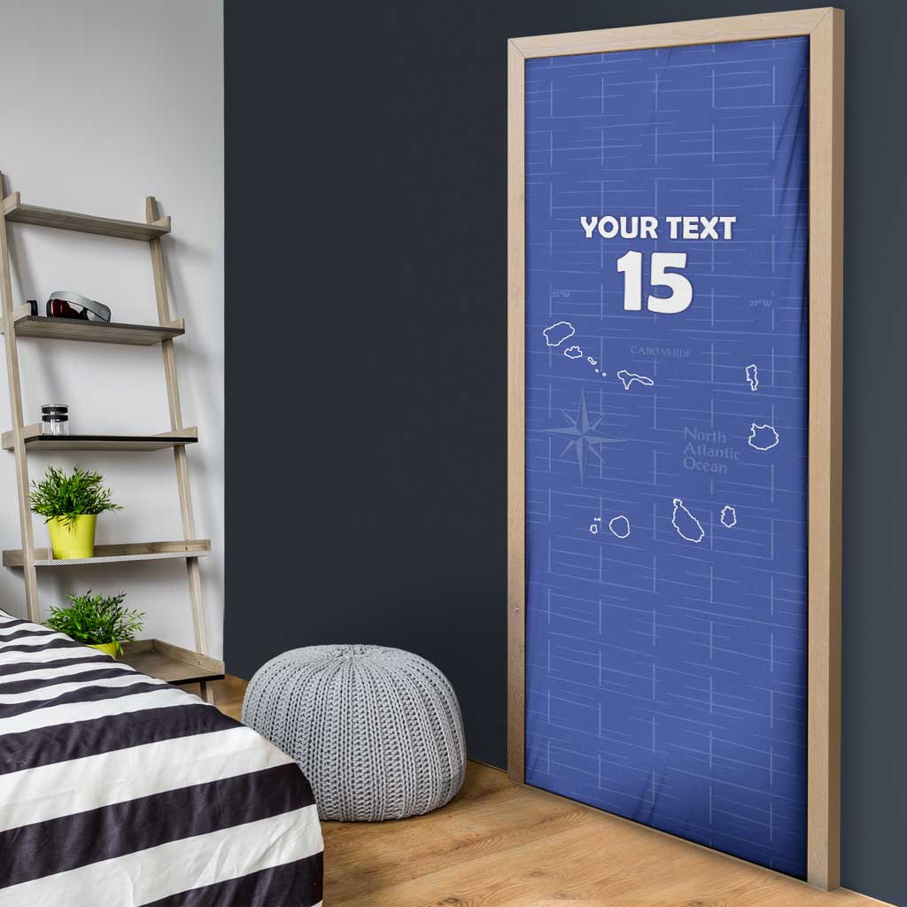 Custom Cape Verde Football Door Cover Come On Tubaroes Azuis - Blue