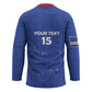 Custom Cape Verde Football Hockey Jersey Come On Tubaroes Azuis - Blue