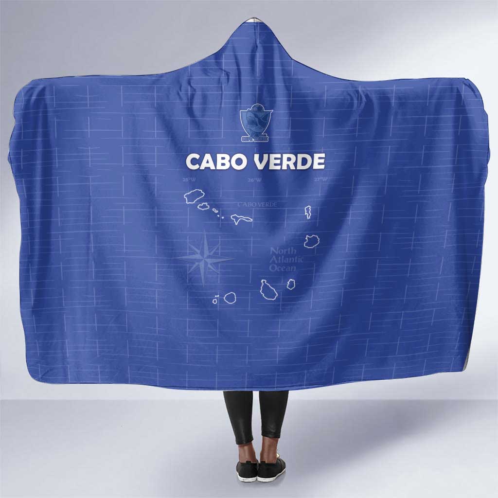 Cabo Verde Football Hooded Blanket Go Tubaroes Azuis Go - Blue - African Pride