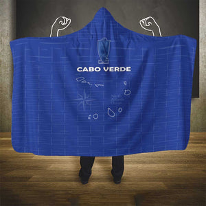 Cabo Verde Football Hooded Blanket Go Tubaroes Azuis Go - Blue - African Pride