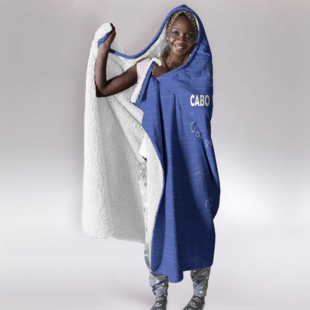 Cabo Verde Football Hooded Blanket Go Tubaroes Azuis Go - Blue - African Pride