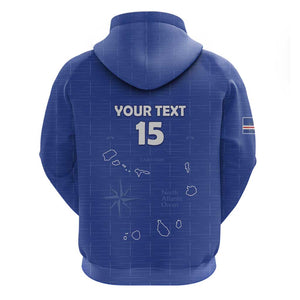 Custom Cabo Verde Football Hoodie Go Tubaroes Azuis Go - Blue - African Pride