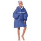 Custom Cabo Verde Football Kid Wearable Blanket Hoodie Go Tubaroes Azuis Go - Blue - African Pride