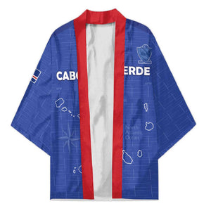 Custom Cape Verde Football Kimono Come On Tubaroes Azuis - Blue