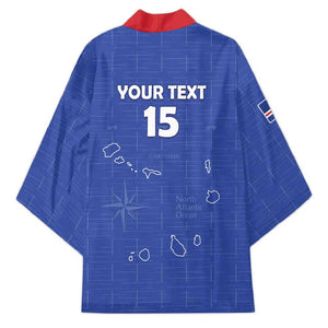 Custom Cape Verde Football Kimono Come On Tubaroes Azuis - Blue