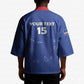 Custom Cape Verde Football Kimono Come On Tubaroes Azuis - Blue