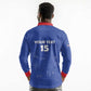 Custom Cabo Verde Football Long Sleeve Polo Shirt Go Tubaroes Azuis Go - Blue - African Pride