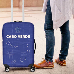 Cabo Verde Football Luggage Cover Go Tubaroes Azuis Go - Blue - African Pride