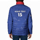 Custom Cape Verde Football Padded Jacket Come On Tubaroes Azuis - Blue