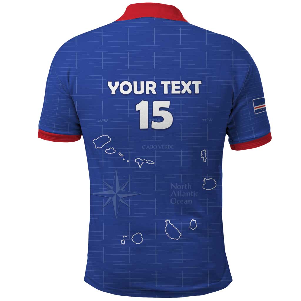 Custom Cabo Verde Football Polo Shirt Go Tubaroes Azuis Go - Blue - African Pride