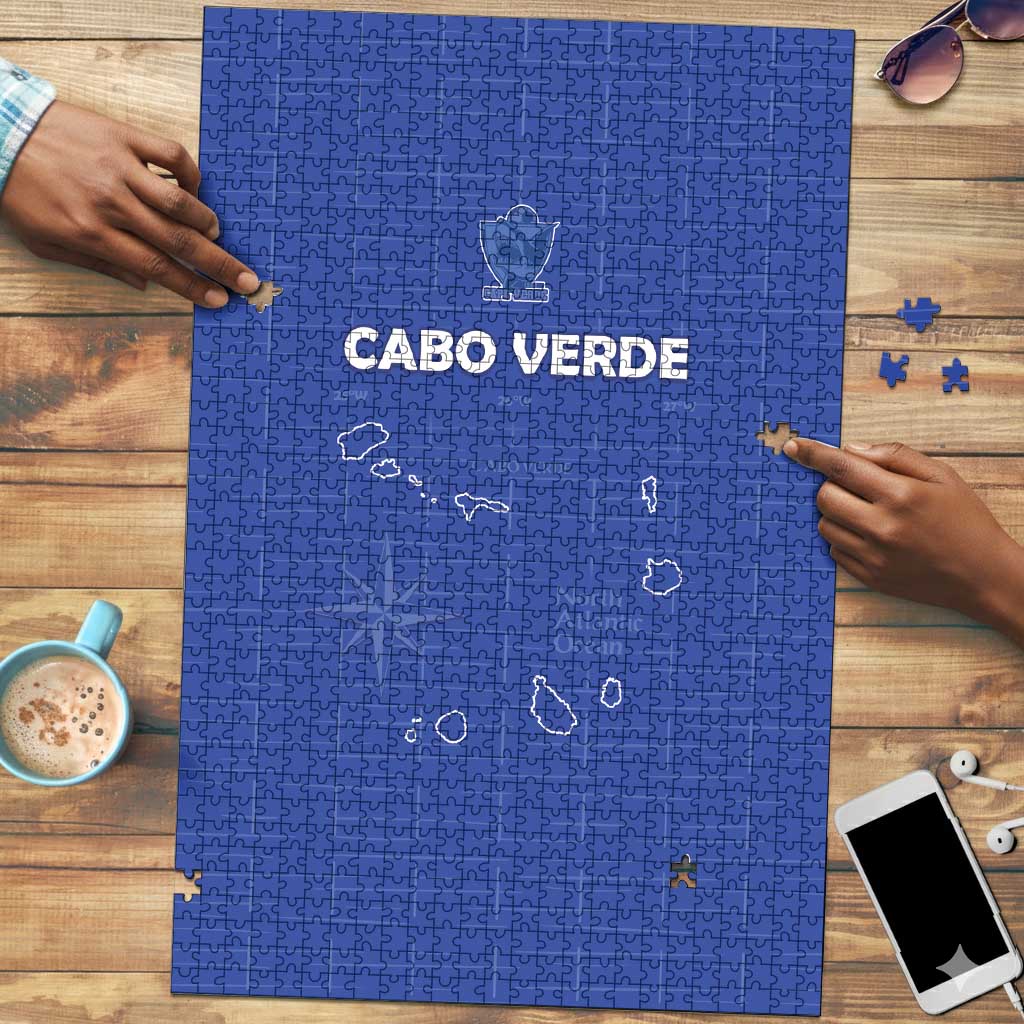 Cape Verde Football Puzzle Come On Tubaroes Azuis - Blue