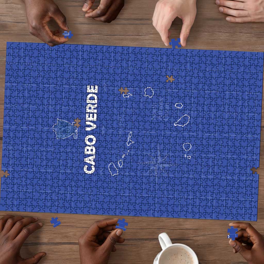 Cape Verde Football Puzzle Come On Tubaroes Azuis - Blue