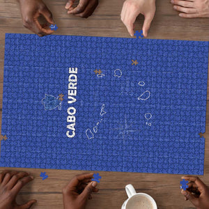 Cape Verde Football Puzzle Come On Tubaroes Azuis - Blue