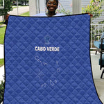 Cabo Verde Football Quilt Go Tubaroes Azuis Go - Blue - African Pride