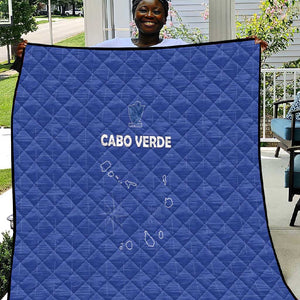 Cabo Verde Football Quilt Go Tubaroes Azuis Go - Blue - African Pride