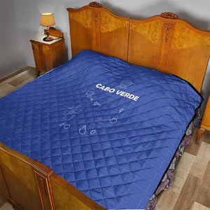 Cabo Verde Football Quilt Go Tubaroes Azuis Go - Blue - African Pride