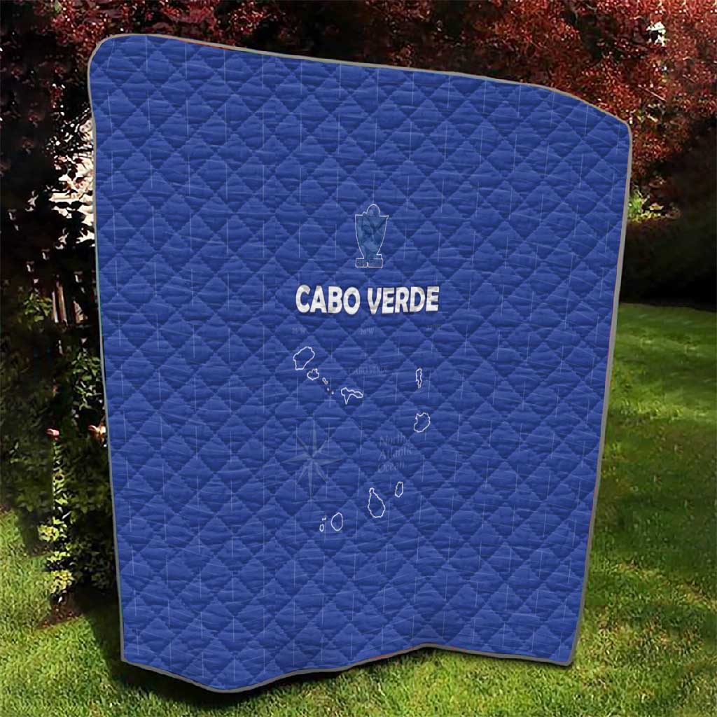 Cabo Verde Football Quilt Go Tubaroes Azuis Go - Blue - African Pride