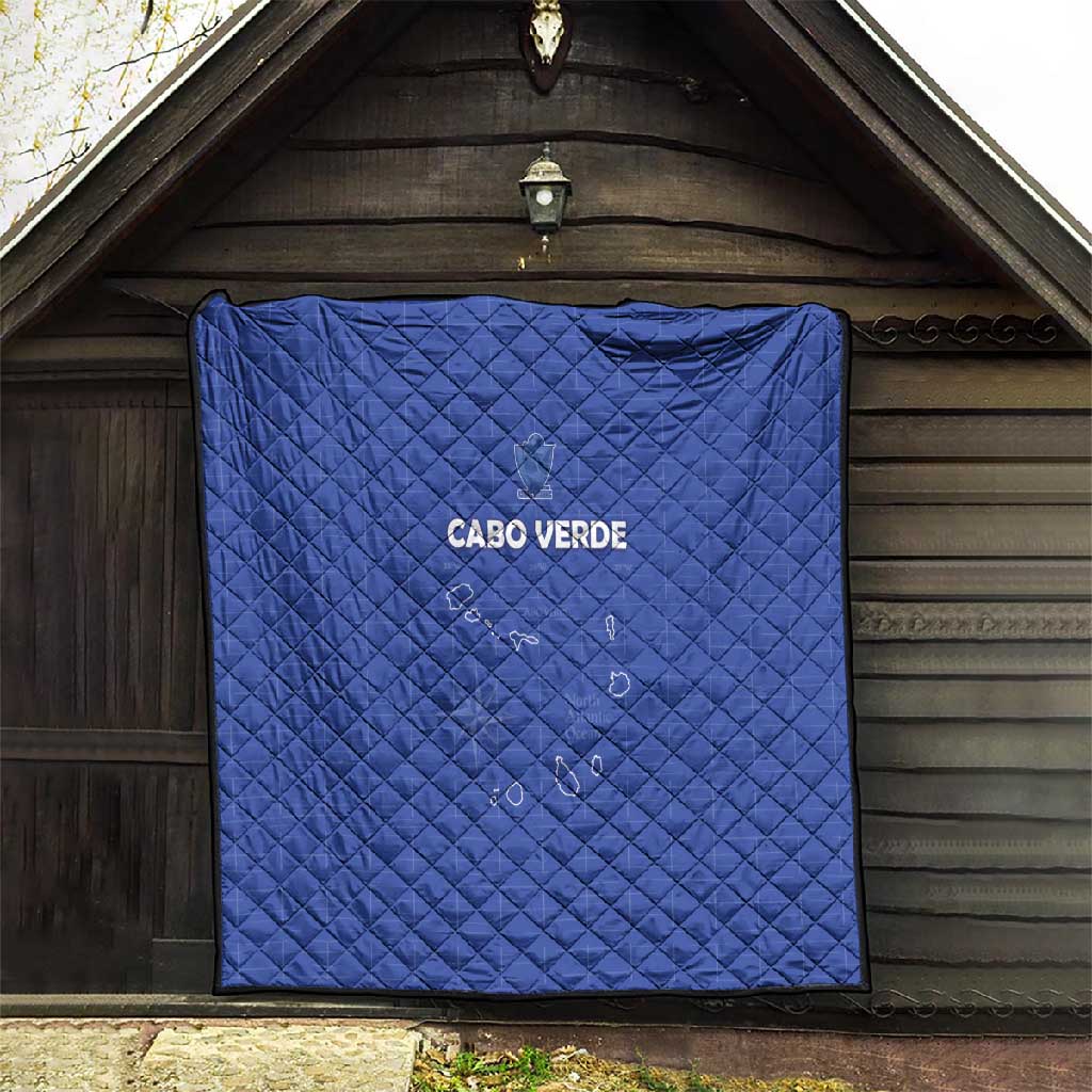 Cabo Verde Football Quilt Go Tubaroes Azuis Go - Blue - African Pride