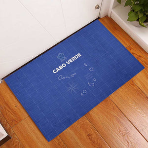 Cabo Verde Football Rubber Doormat Go Tubaroes Azuis Go - Blue - African Pride
