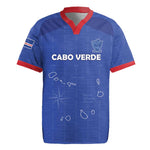 Custom Cabo Verde Football Rugby Jersey Go Tubaroes Azuis Go - Blue - African Pride