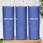 Custom Cabo Verde Football Skinny Tumbler Go Tubaroes Azuis Go - Blue - African Pride
