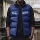 Custom Cape Verde Football Sleeveless Puffer Jacket Come On Tubaroes Azuis - Blue