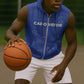 Custom Cabo Verde Football Sleeveless Zip Hoodie Go Tubaroes Azuis Go - Blue - African Pride