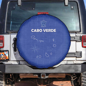 Cabo Verde Football Spare Tire Cover Go Tubaroes Azuis Go - Blue - African Pride