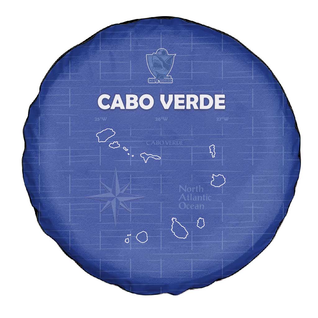 Cabo Verde Football Spare Tire Cover Go Tubaroes Azuis Go - Blue - African Pride