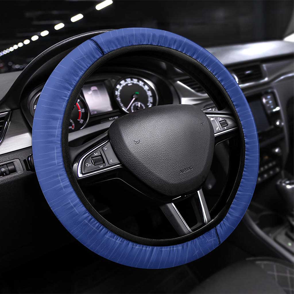 Cabo Verde Football Steering Wheel Cover Go Tubaroes Azuis Go - Blue - African Pride