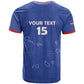 Custom Cabo Verde Football T shirt Go Tubaroes Azuis Go - Blue - African Pride