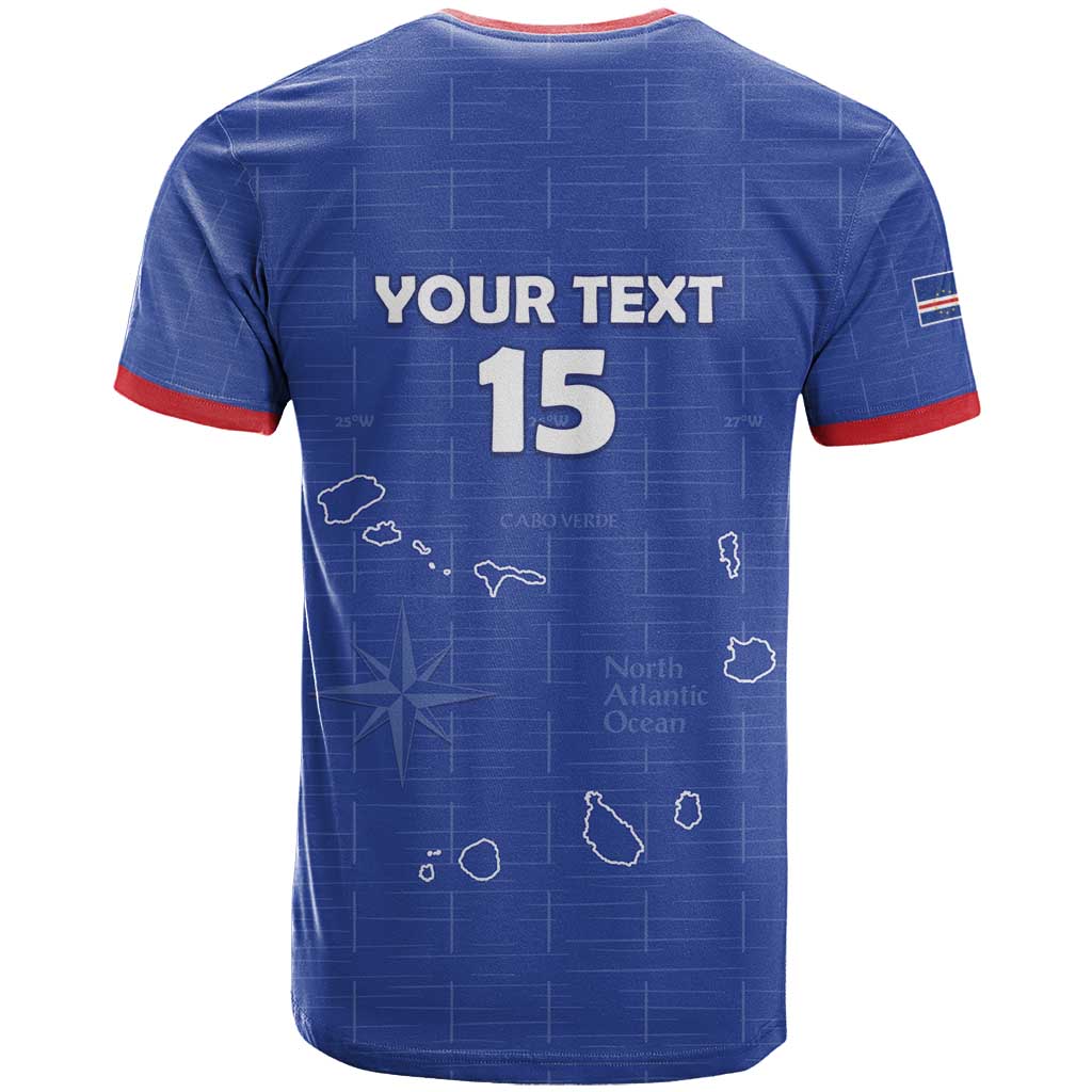 Custom Cabo Verde Football T shirt Go Tubaroes Azuis Go - Blue - African Pride