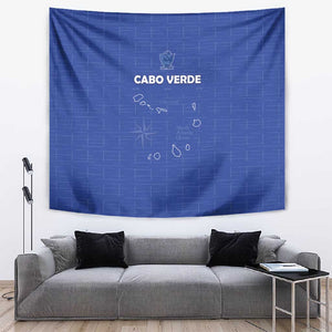 Cabo Verde Football Tapestry Go Tubaroes Azuis Go - Blue - African Pride