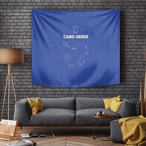 Cabo Verde Football Tapestry Go Tubaroes Azuis Go - Blue - African Pride