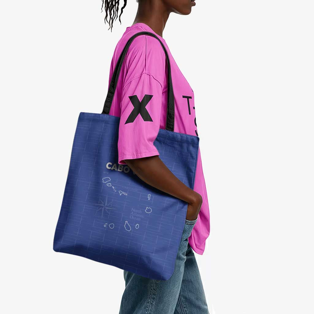 Cape Verde Football Tote Bag Come On Tubaroes Azuis - Blue