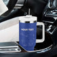Custom Cabo Verde Football Tumbler With Handle Go Tubaroes Azuis Go - Blue - African Pride