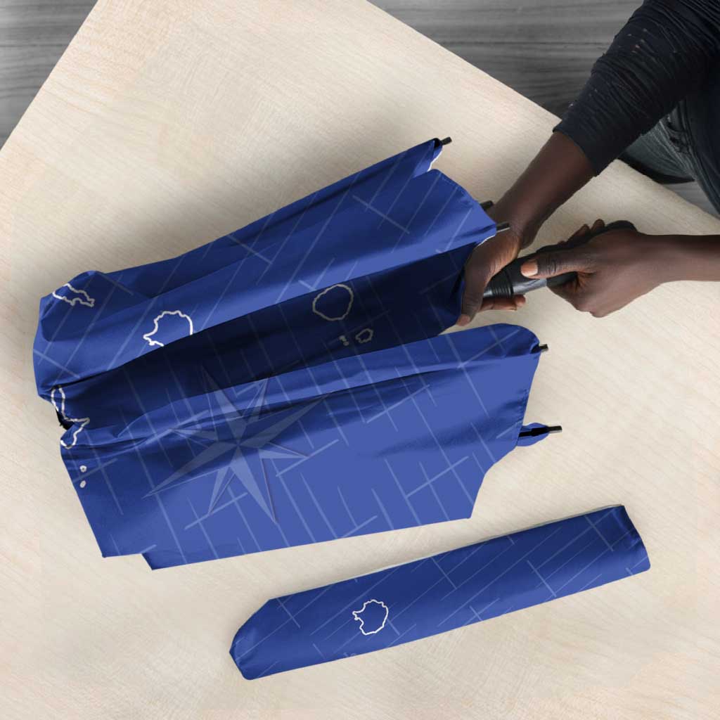 Cape Verde Football Umbrella Come On Tubaroes Azuis - Blue