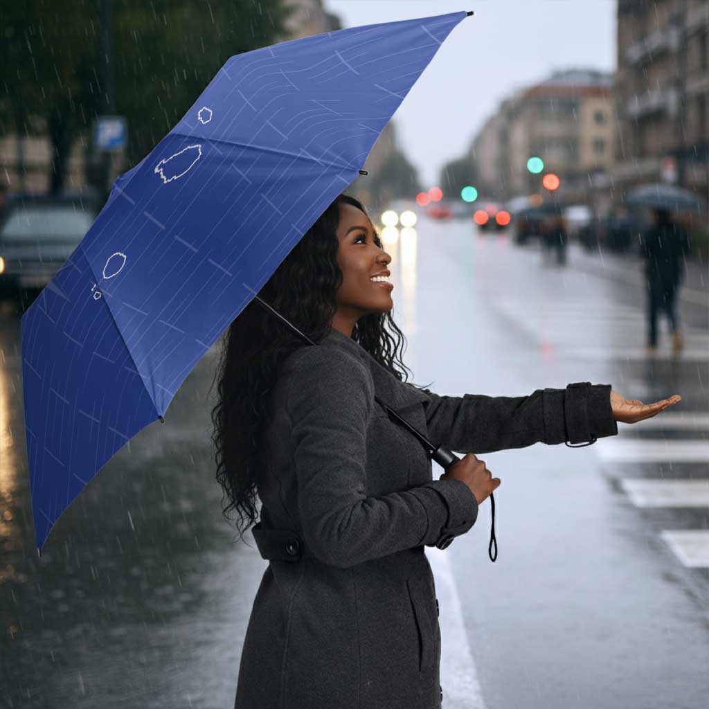 Cape Verde Football Umbrella Come On Tubaroes Azuis - Blue
