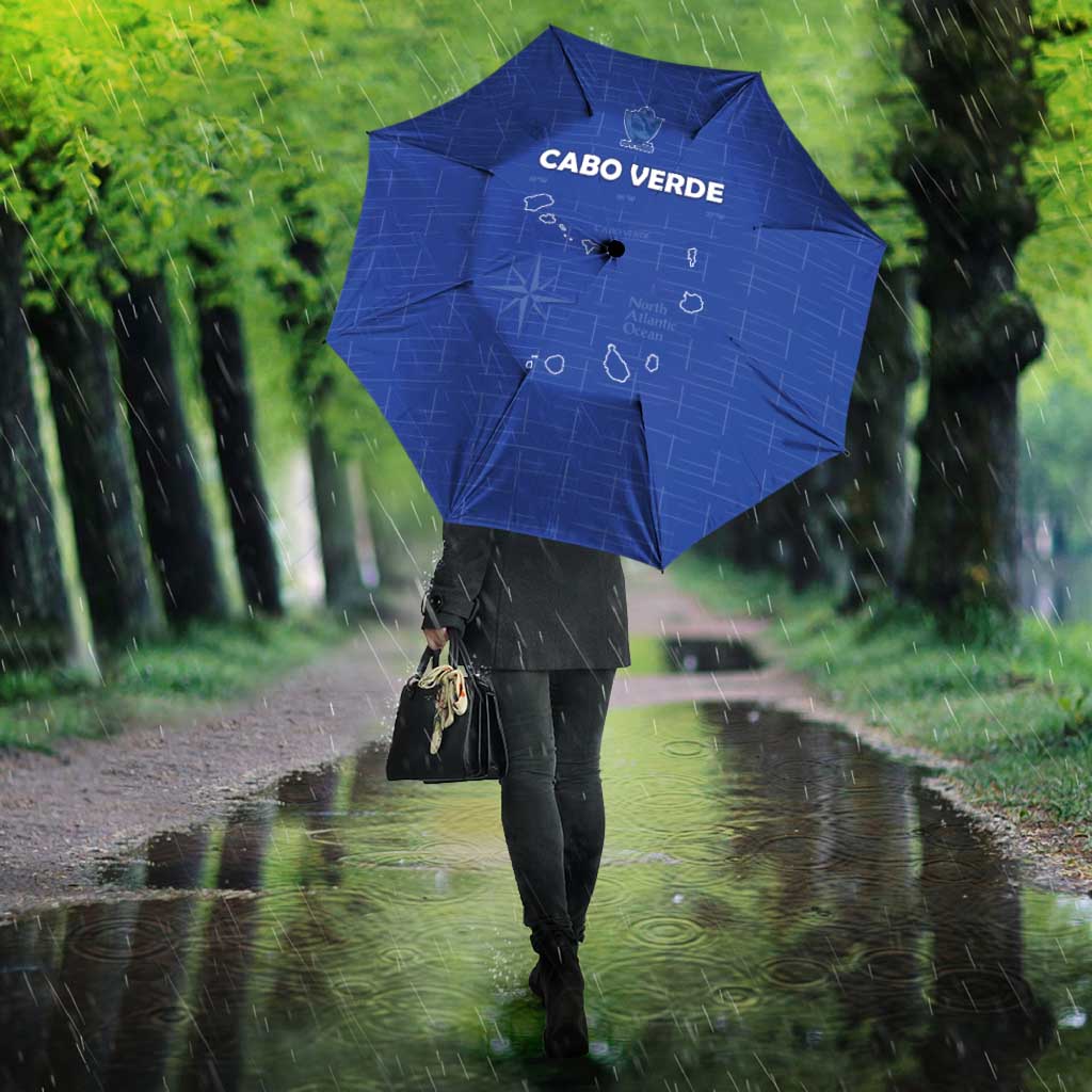 Cape Verde Football Umbrella Come On Tubaroes Azuis - Blue