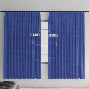 Cabo Verde Football Window Curtain Go Tubaroes Azuis Go - Blue - African Pride