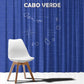 Cabo Verde Football Window Curtain Go Tubaroes Azuis Go - Blue - African Pride