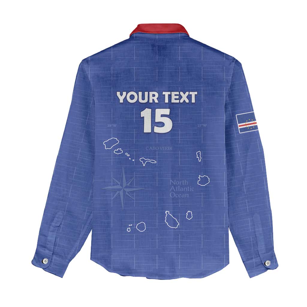 Custom Cabo Verde Football Women Casual Shirt Go Tubaroes Azuis Go - Blue - African Pride