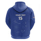 Custom Cabo Verde Football Zip Hoodie Go Tubaroes Azuis Go - Blue - African Pride