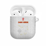 Cape Verde Football AirPods Case Come On Tubaroes Azuis - White
