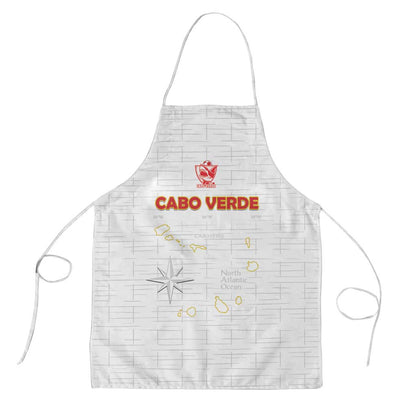 Cape Verde Football Apron Come On Tubaroes Azuis - White
