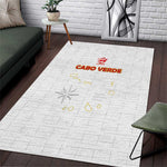 Cabo Verde Football Area Rug Go Tubaroes Azuis Go - White - African Pride