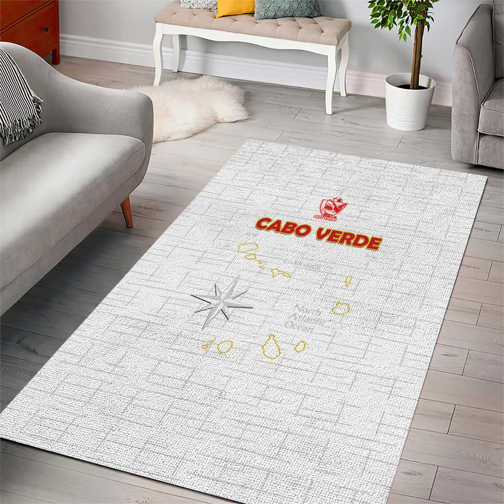 Cabo Verde Football Area Rug Go Tubaroes Azuis Go - White - African Pride
